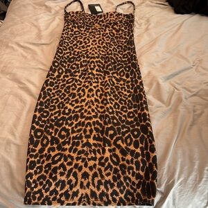 Prettlittlething US 6 Animal Print Pencil Dress
